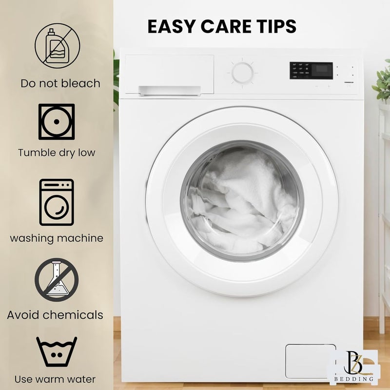 BEDDING ZONE Multi-Colored Luxury Stripe Duvet Cover - Zipper Closure Navy  Double (200X200) - Image 5